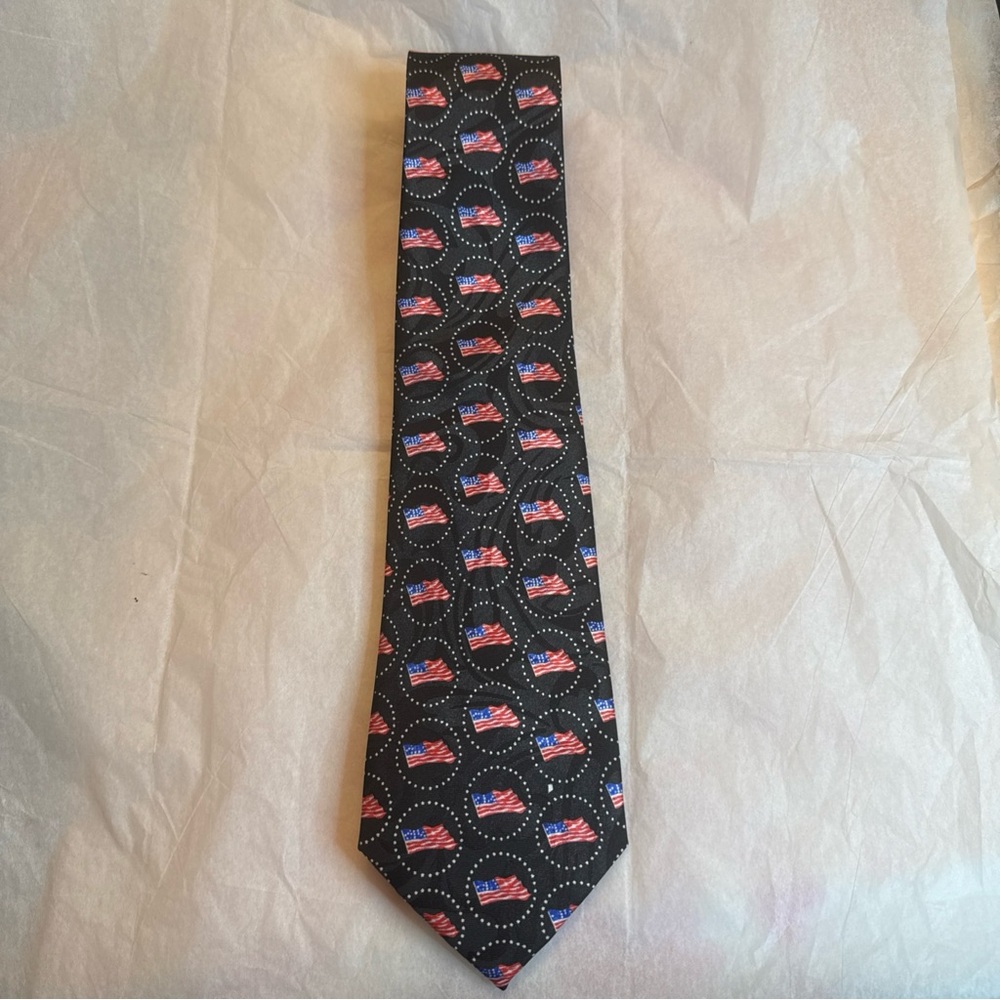 Steven Harris Mandmade Black Patriotic Tie NWOT patriotic tie